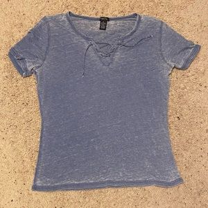 Rue 21 semi sheer blue top